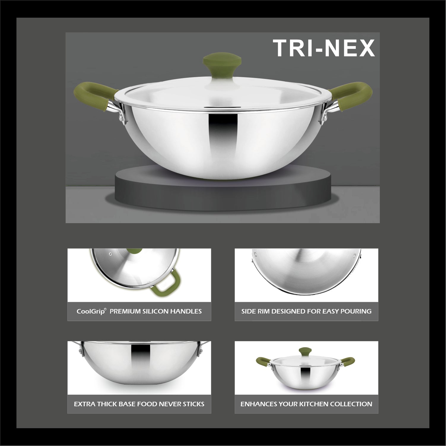 Tri-Nex 3 Layer Ultra Premium Kadhai
