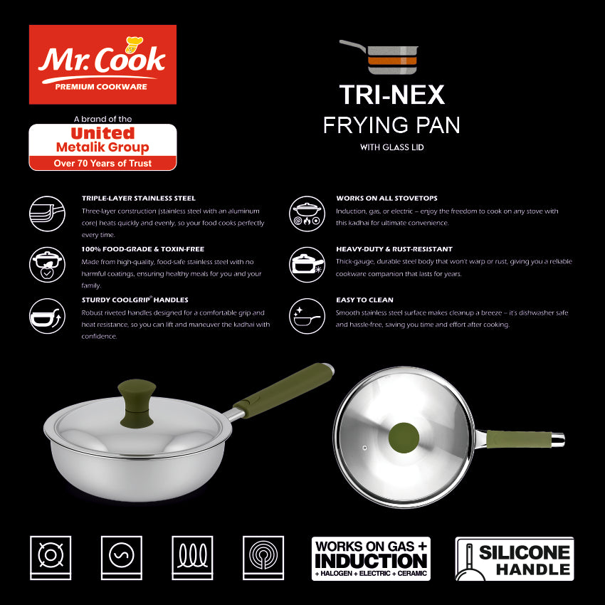 Tri-Nex 3 Layer Ultra Premium Frying Pan