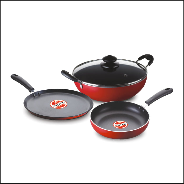 United Dosa Tawa, Kadhai and Frying Pan Set
