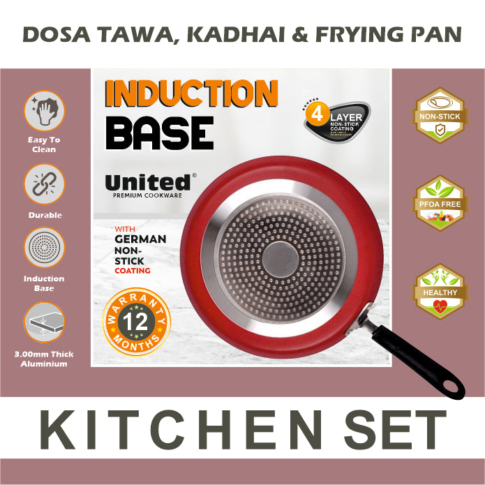 United Dosa Tawa, Kadhai and Frying Pan Set