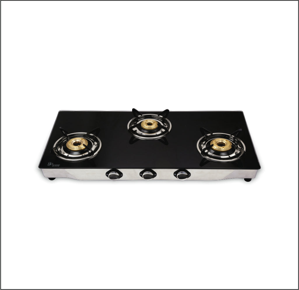 United Ace 3 Burner L.P. Gas Stove Large Size (Glass Top)