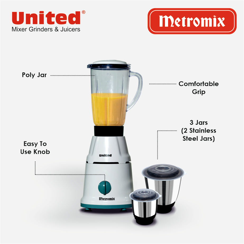 United Metromix 550 Watt Mixer Grinder