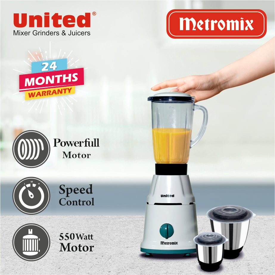 United Metromix 550 Watt Mixer Grinder