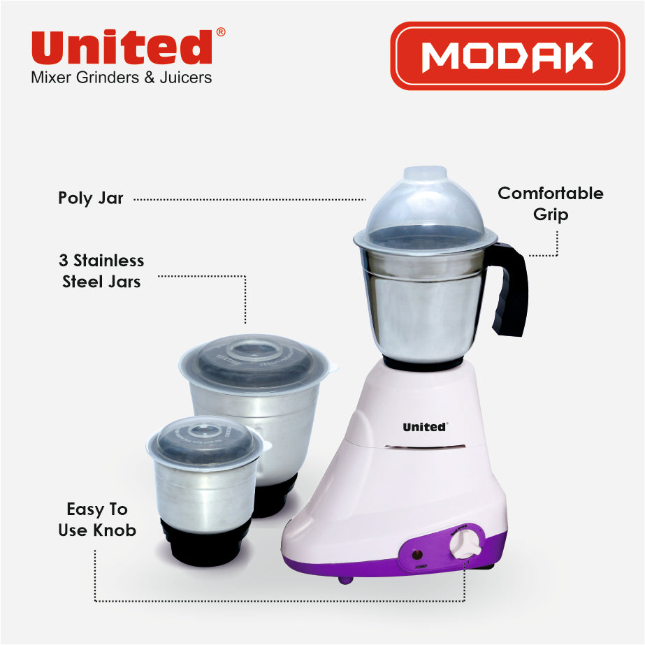 United Rapido 450 Watt Mixer Grinder