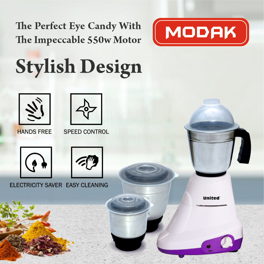 United Rapido 450 Watt Mixer Grinder
